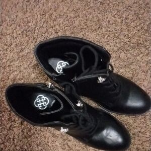 Black Leather Women's Shoes